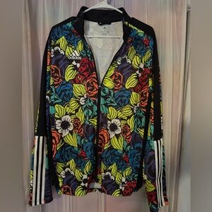 Adidas men’s floral track jacket! Medium!